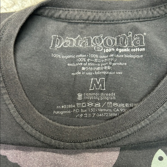 Patagonia Charcoal Long Sleeve with Bird Design - Picture 2 of 2